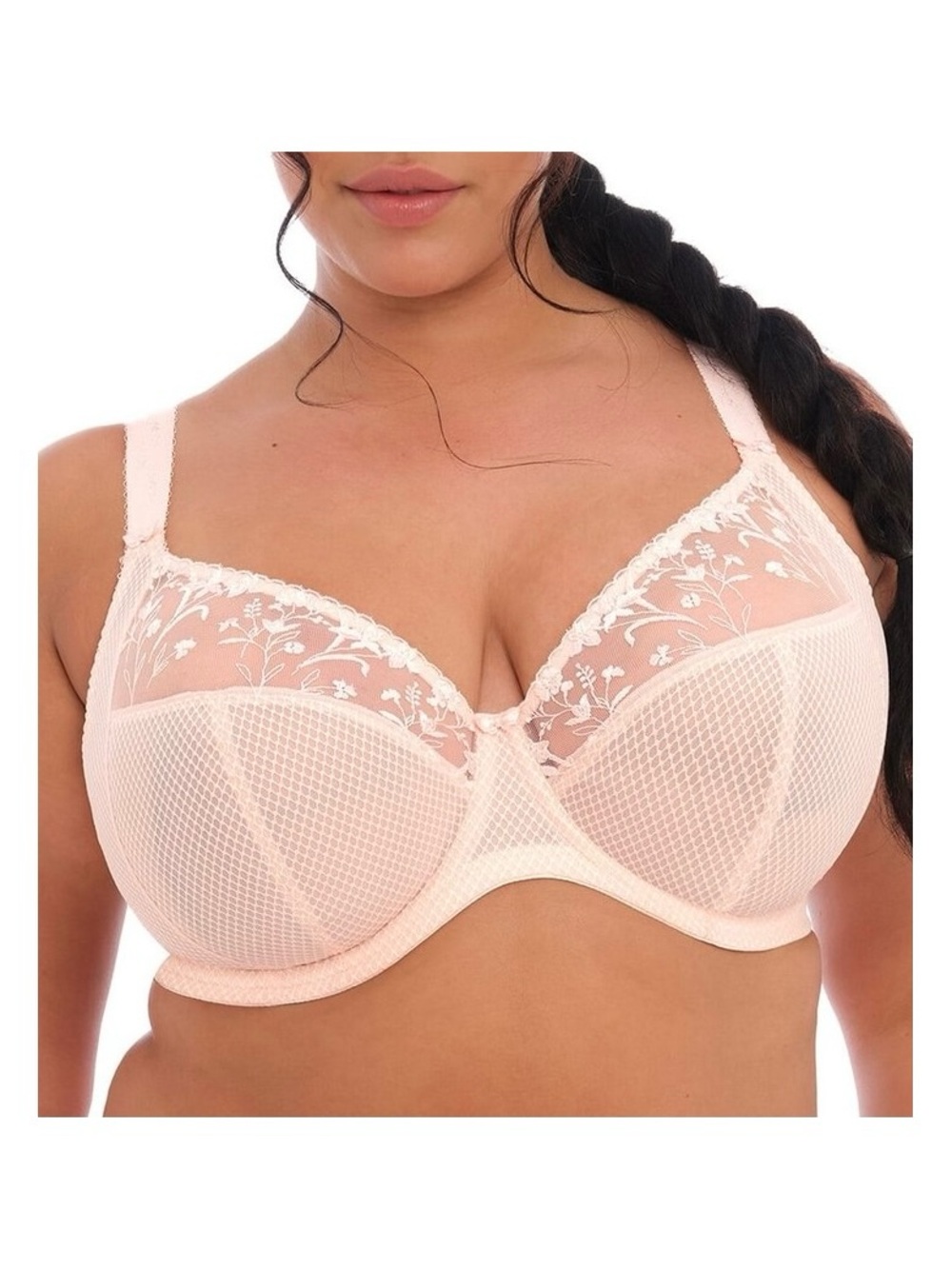 Elomi Charley Plunge Underwire Bra EL4030 Ballet Pink UK Size 40GG / US Size 40J